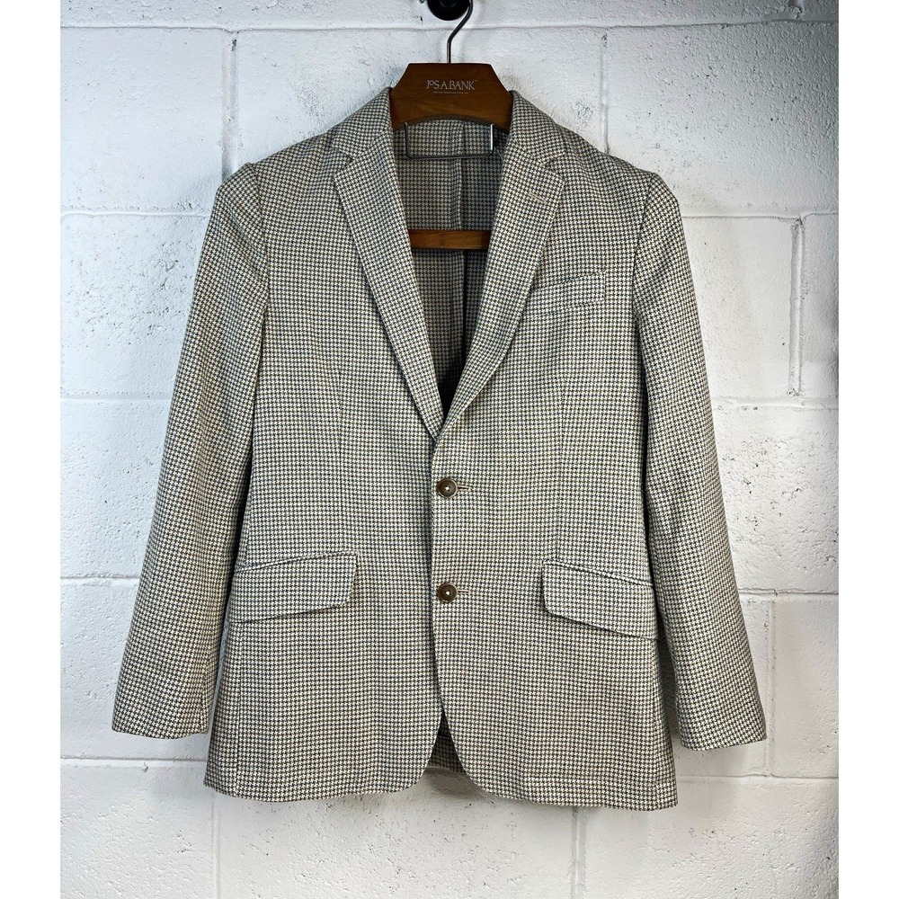 Hackett London 36R Puppytooth Cotton Sport Coat Blazer Jacket Micro Houndstooth
